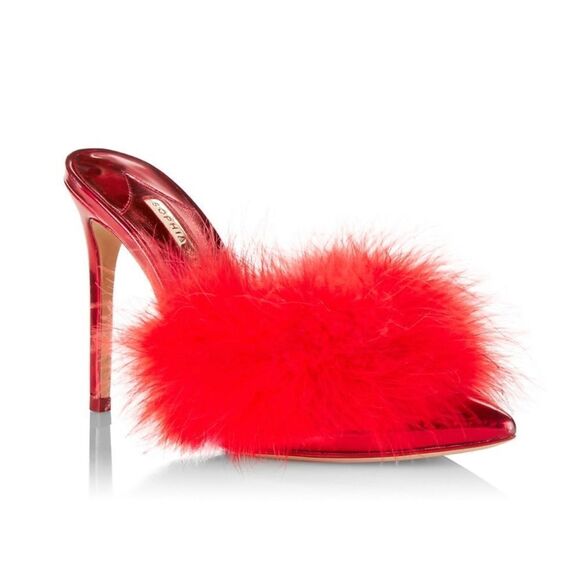 Sophia Webster Delicia Marabou Mules size 38 - Picture 1 of 12